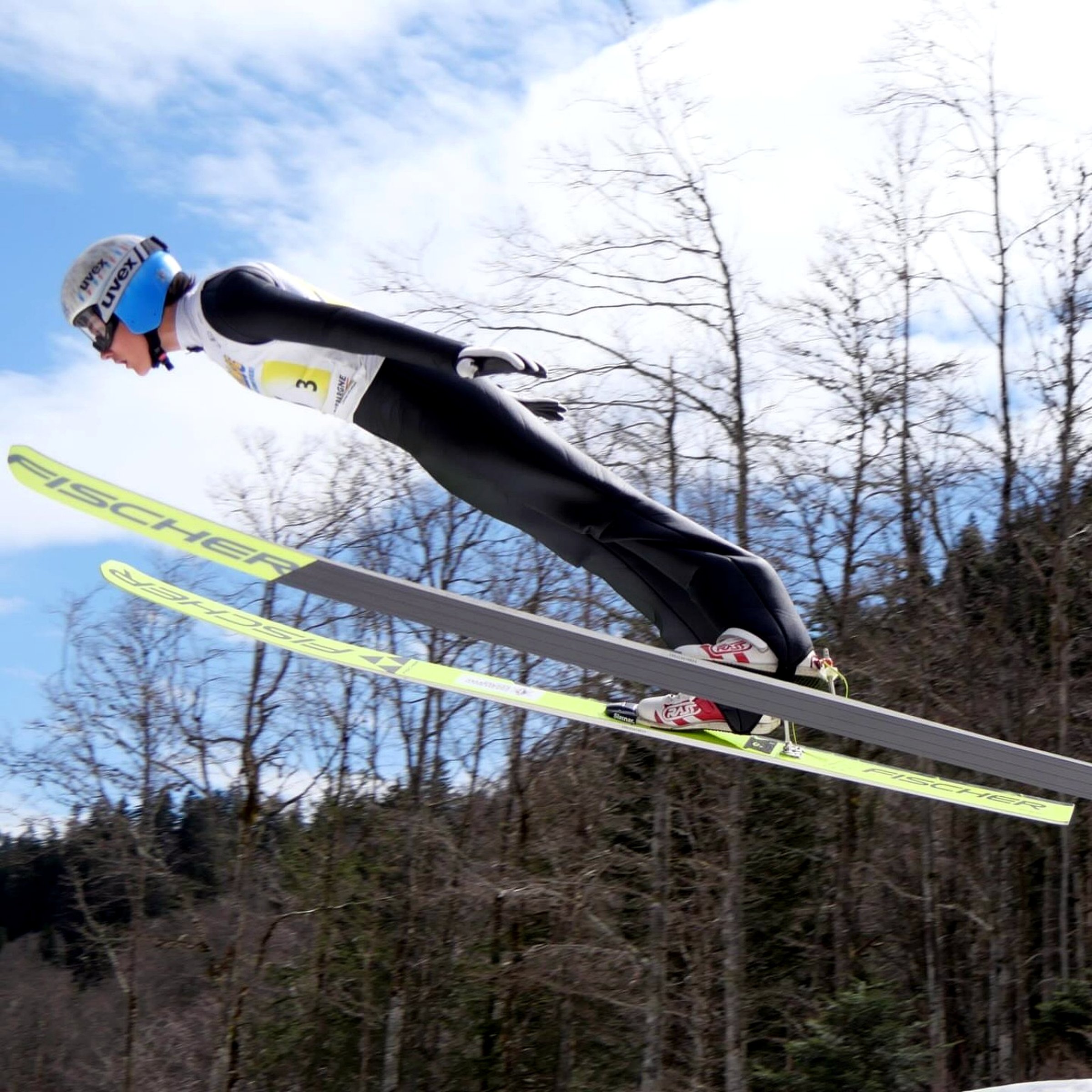 Lorenzo Mugnier Cava en vol, saut à ski